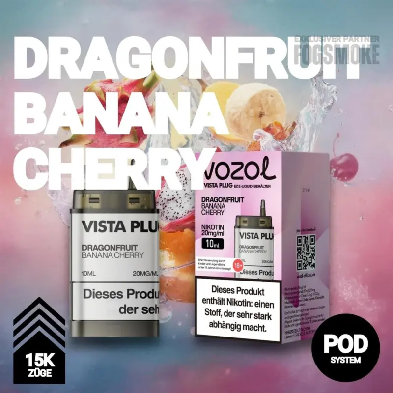 Vozol Vista Plug EZ | Pod | Dragonfruit Banana Cherry