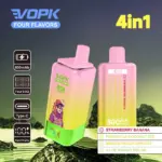 Vopk Négy Íz 80000 80K Fújás 4 az 1-ben Ízek Legújabb Eredeti Újratölthető LCD Kijelzős Eldobható Vape