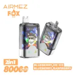 Airmez Fox 2 in 1 80000 80K Puffs Double Taste LED Display Disposable Vape EU Warehouse