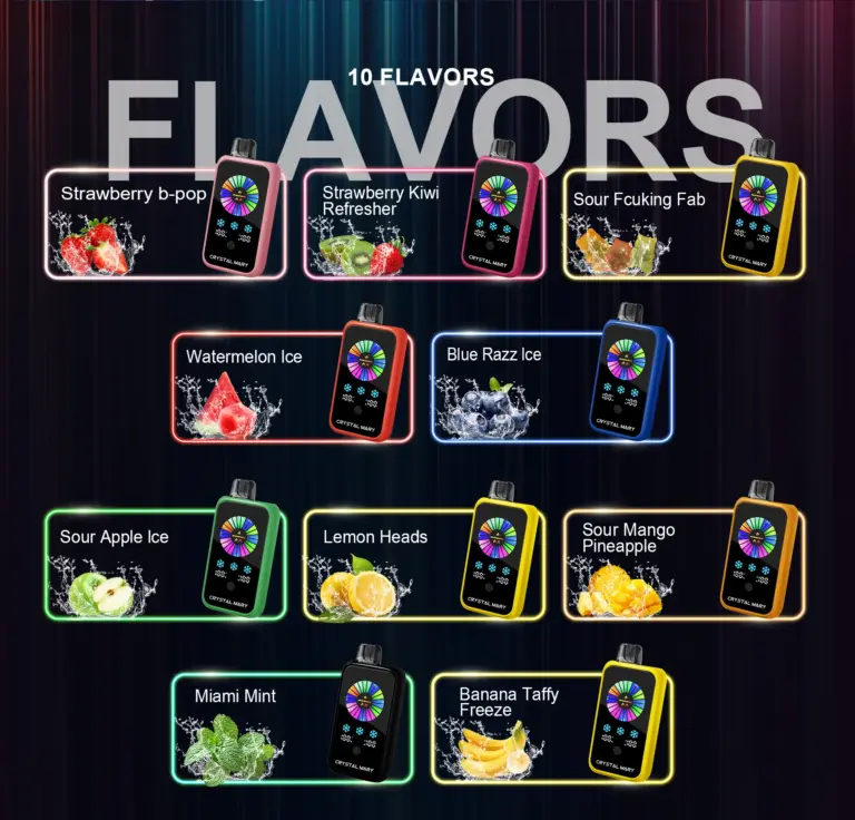 Crystal Groove 50000 50k Puffs Adjustable Nicotine & Ice Control LED Display Disposable Vape EU Warehouse