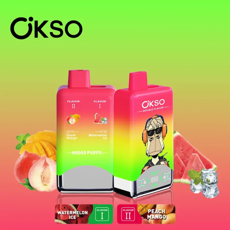 OKSO Double Flavor 60000 60K Puffs Double Taste LED Display Disposable Vape