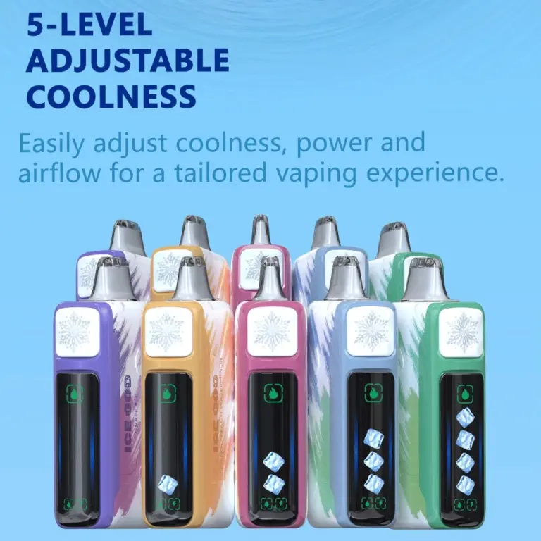Gazzbar Ice God 50000 50K Puffs Original Adjustable Ice level LCD Display Disposable Vape